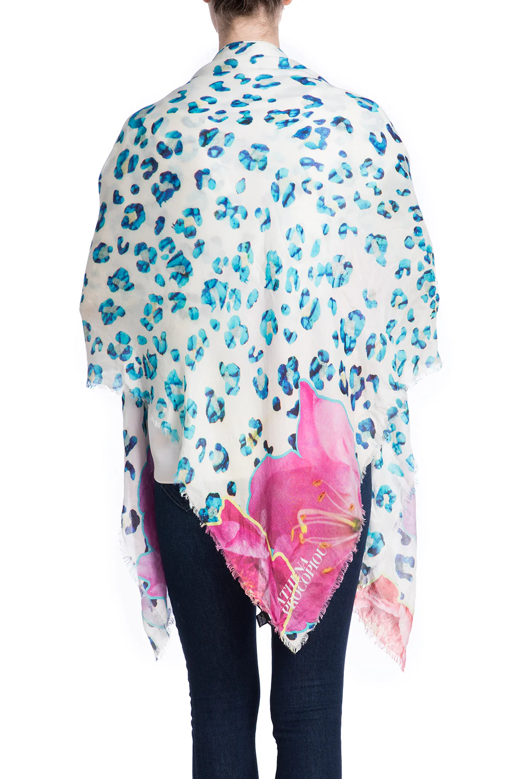 ATHENA PROCOPIOU Blue Leopard Scarf - Image 3