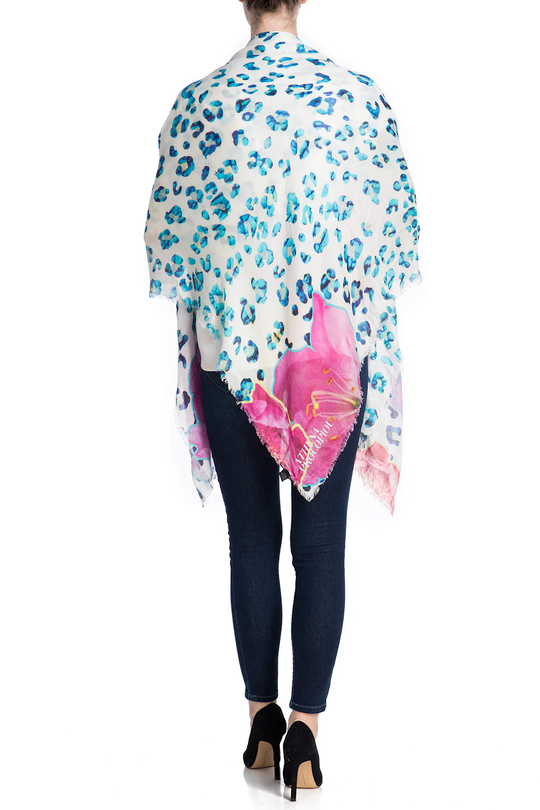 ATHENA PROCOPIOU Blue Leopard Scarf - Image 4