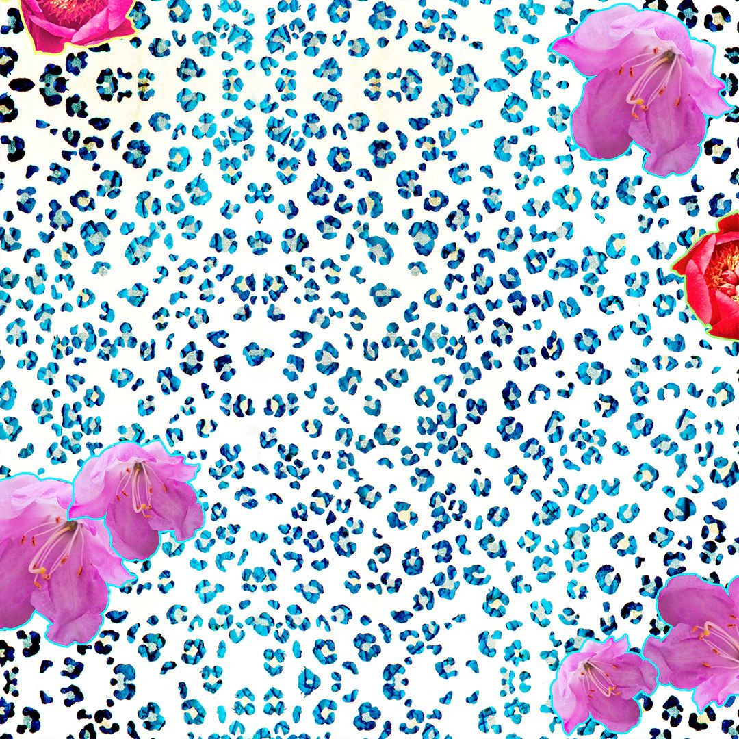 ATHENA PROCOPIOU Blue Leopard Scarf - Image 5