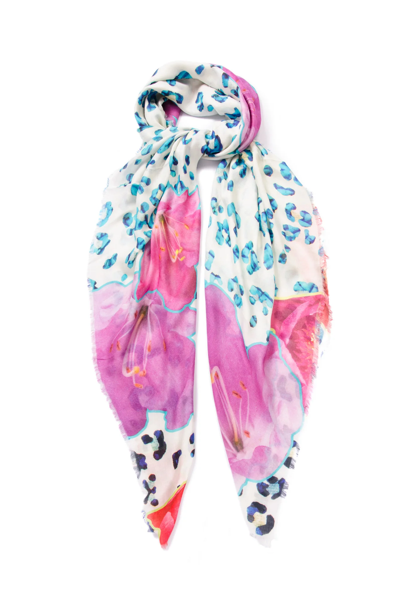 ATHENA PROCOPIOU Blue Leopard Scarf - Image 6