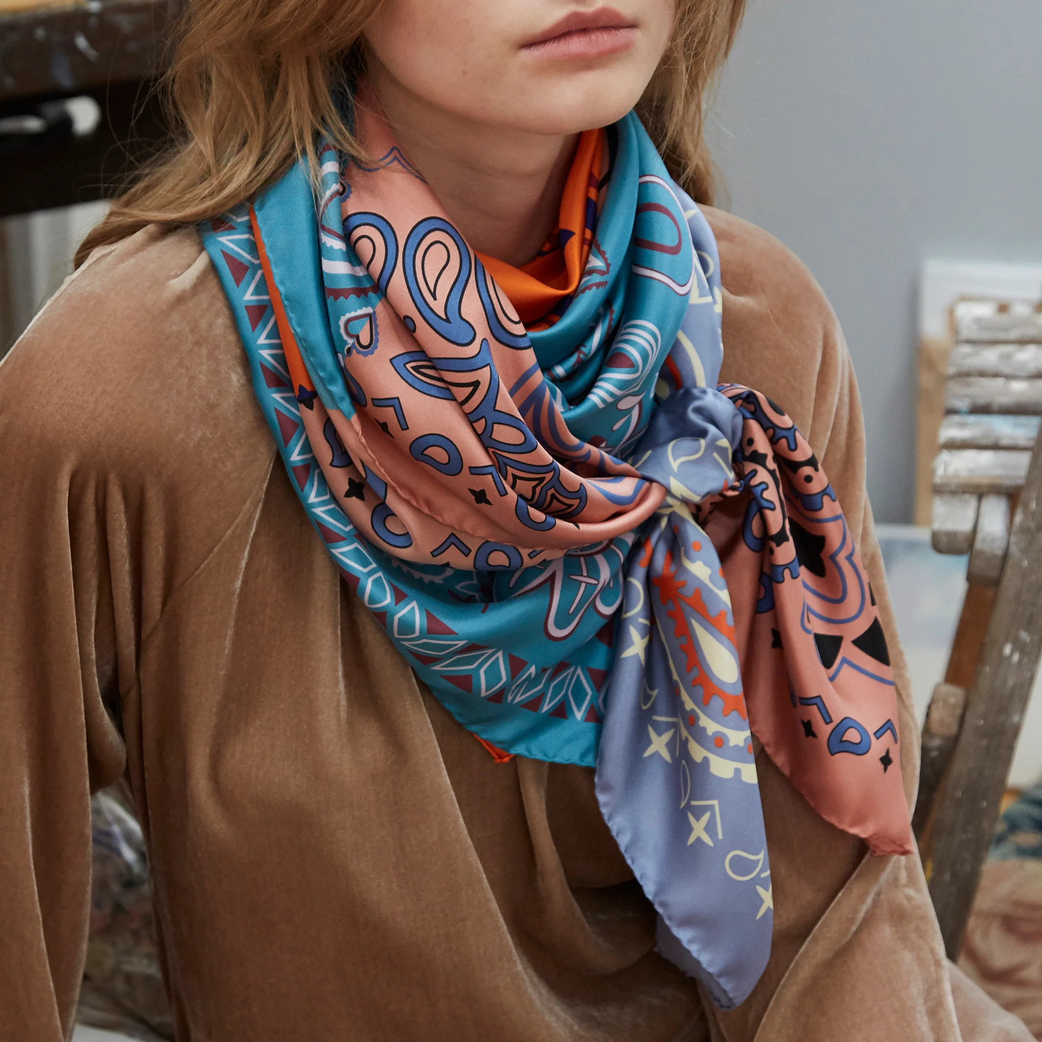 JANE CARR Bandanas Square Scarf - Image 3