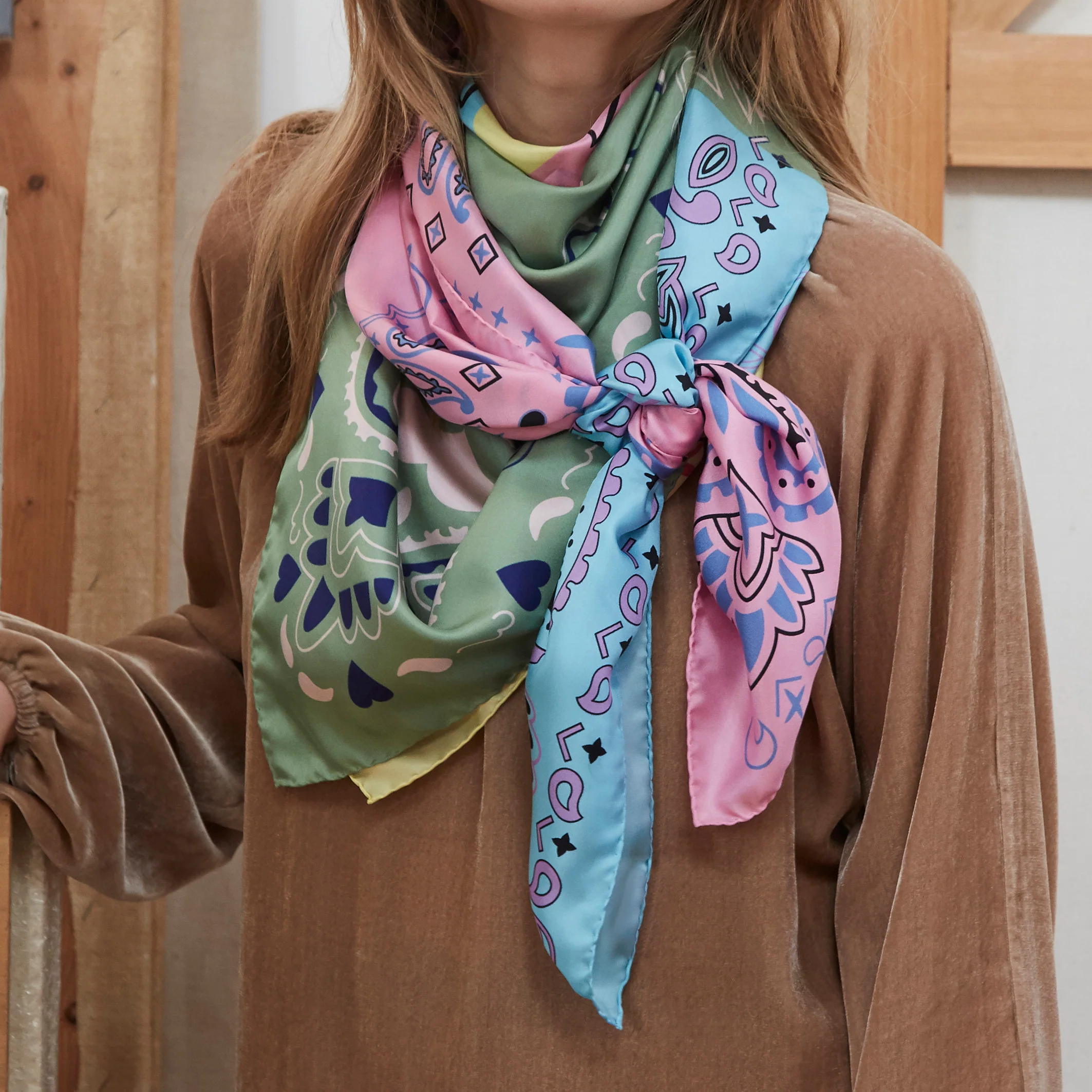 JANE CARR Bandanas Square Scarf - Image 5
