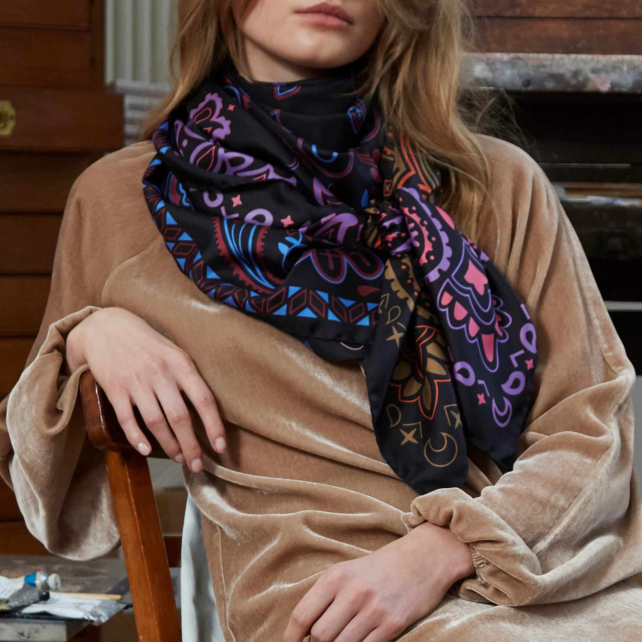 JANE CARR Bandanas Square Scarf - Image 8