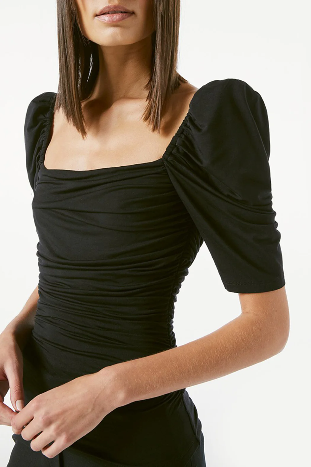FRAME - Betty Knit Top Noir - Image 3
