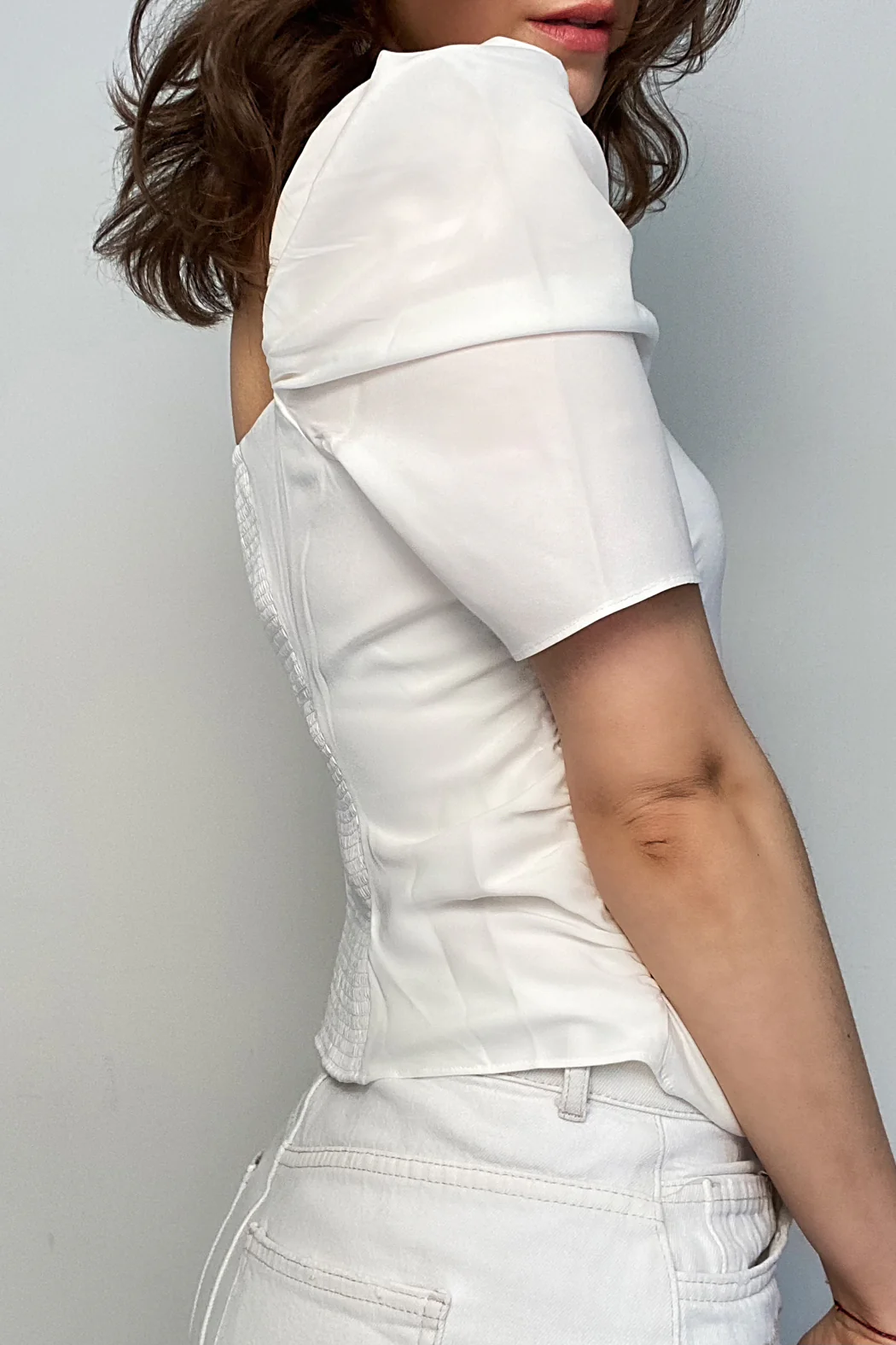 FRAME - Betty Top Off White - Image 5