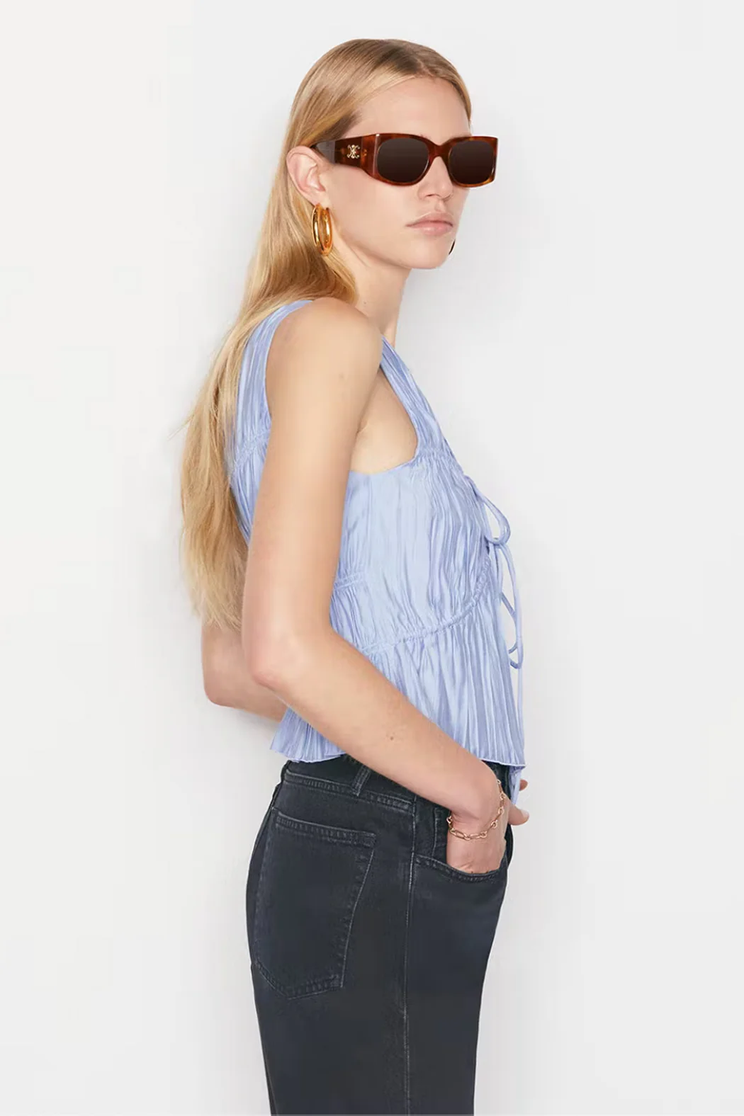 Frame - Cinched Crinkle Tank - Image 4