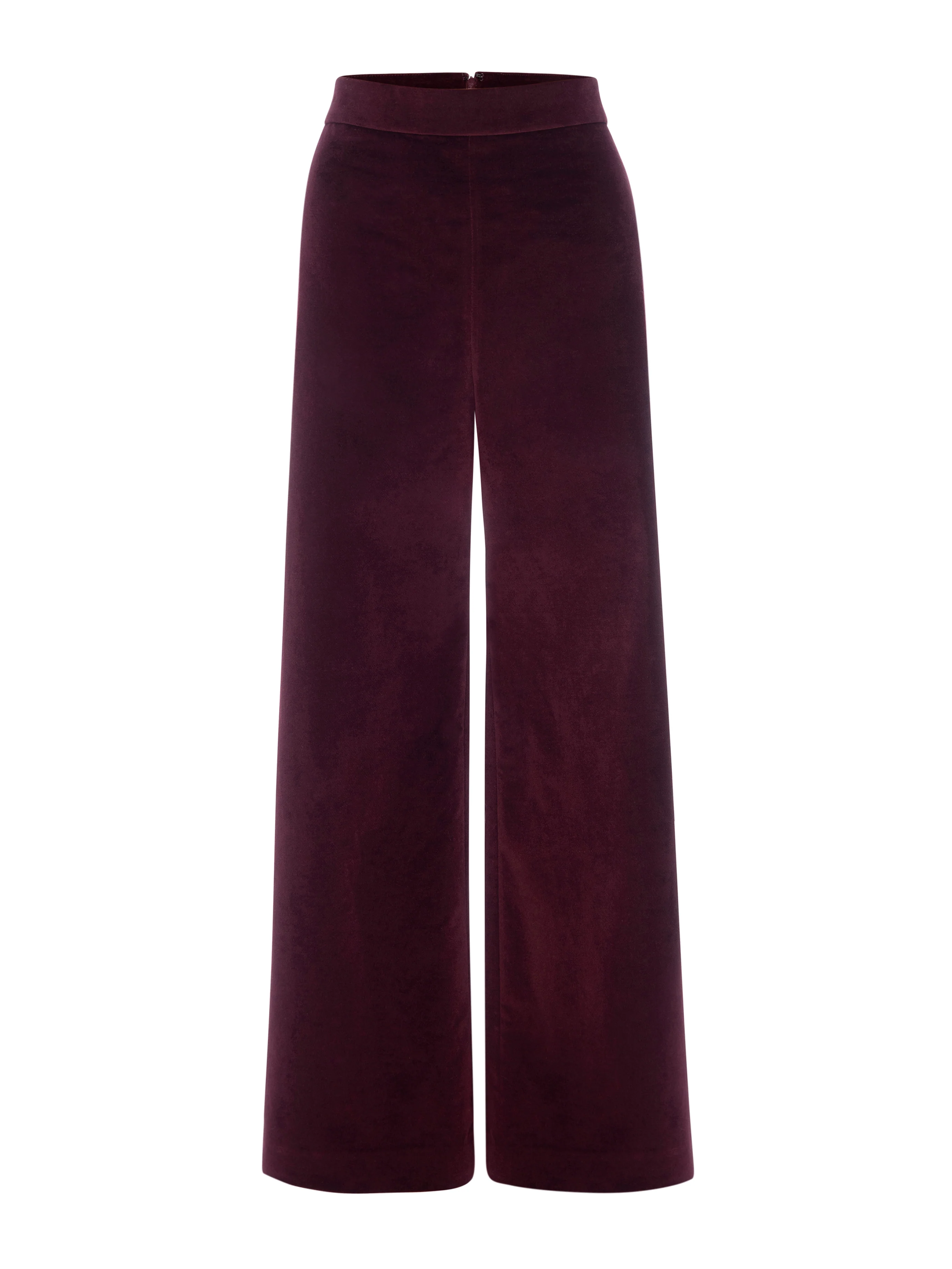 Frame - Cropped Velvet Wide Leg in Wine - Image 5