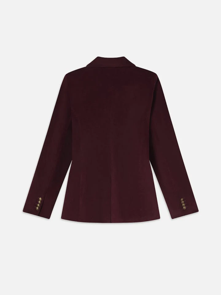 Frame - Everyday Velvet Blazer in Wine - Image 3