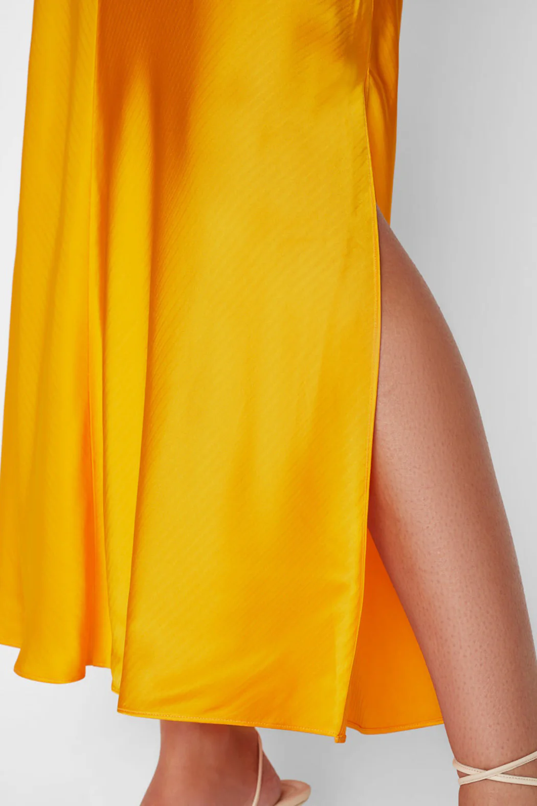 Frame - Lace Front Midi Dress in Nectarine - Image 6