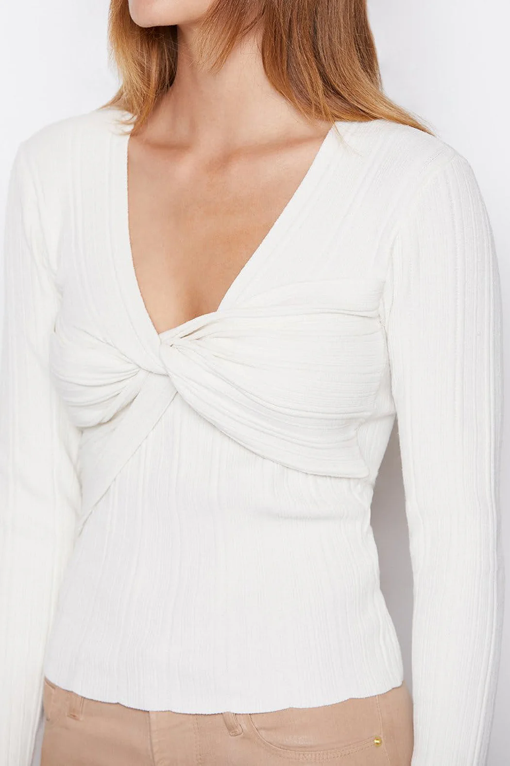 Frame - Layered Wrap Long Sleeve Sweater - Image 3