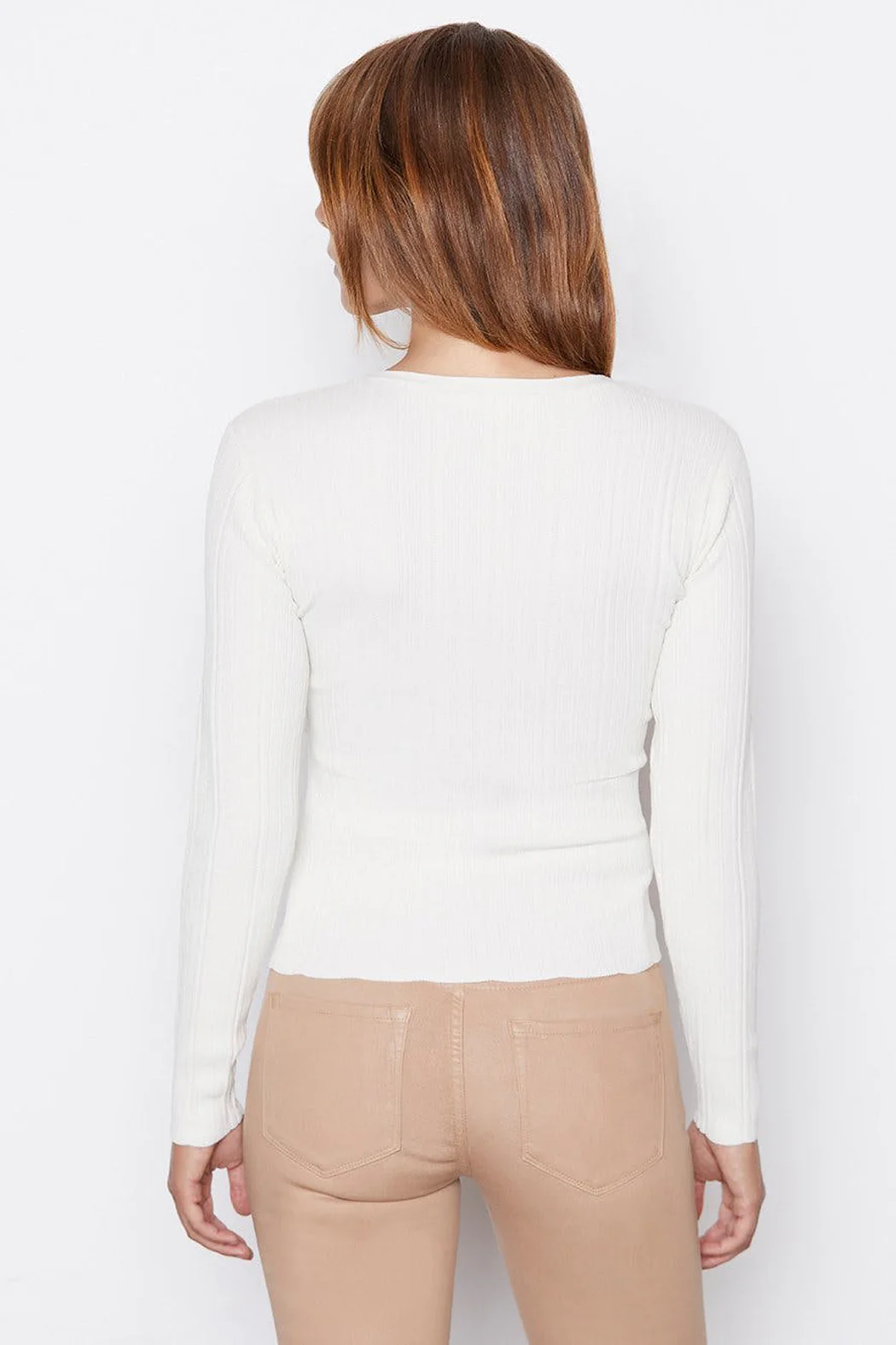 Frame - Layered Wrap Long Sleeve Sweater - Image 4