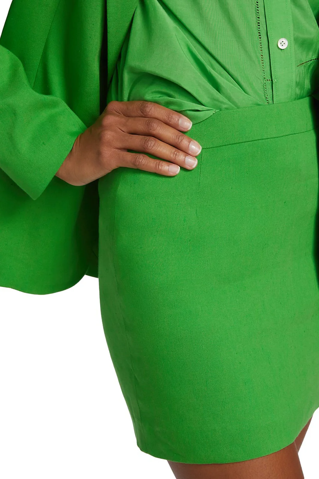 Frame - Mini Skirt in Bright Peridot - Image 4