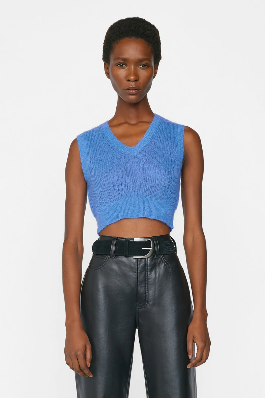 Frame - Shrunken Vest in Cornflower Blue - Image 6