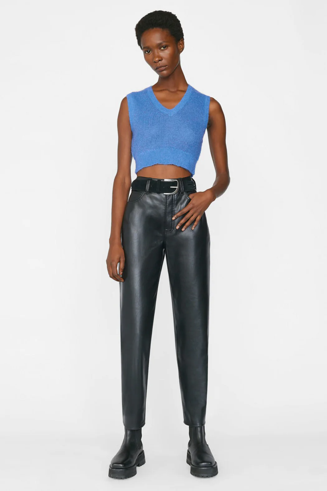 Frame - Shrunken Vest in Cornflower Blue - Image 7