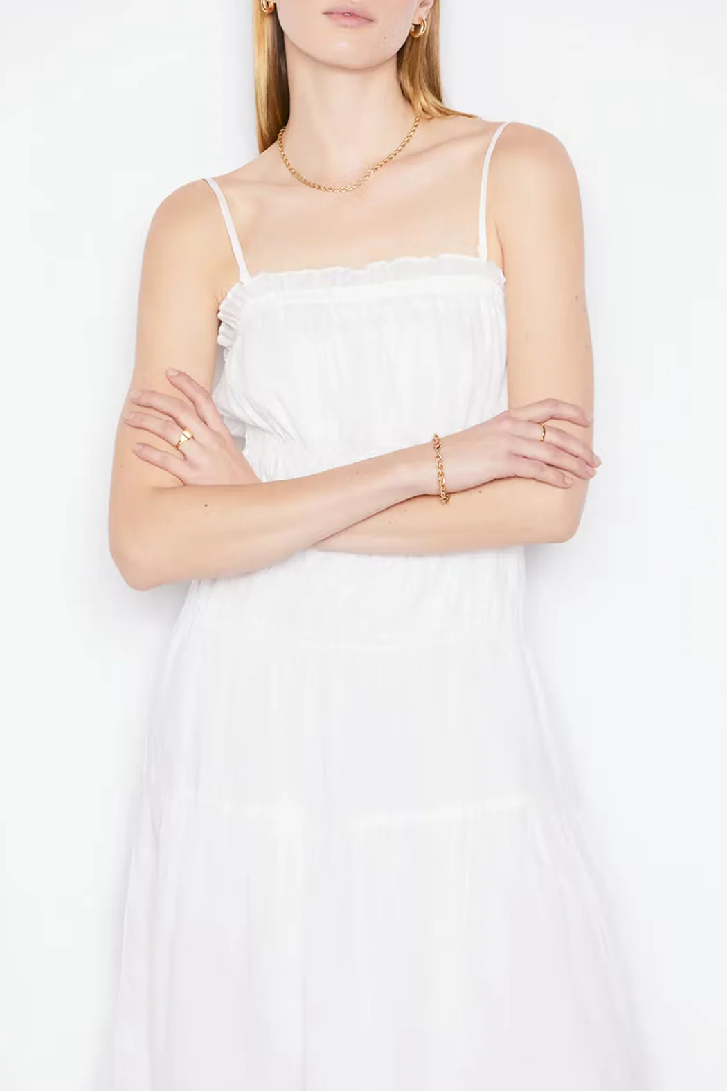 Frame - Smocked Midi Dress - Image 2