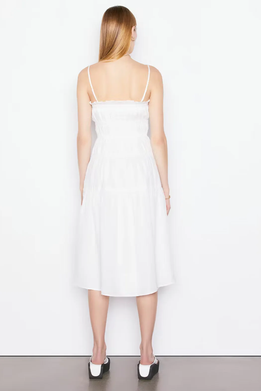 Frame - Smocked Midi Dress - Image 4
