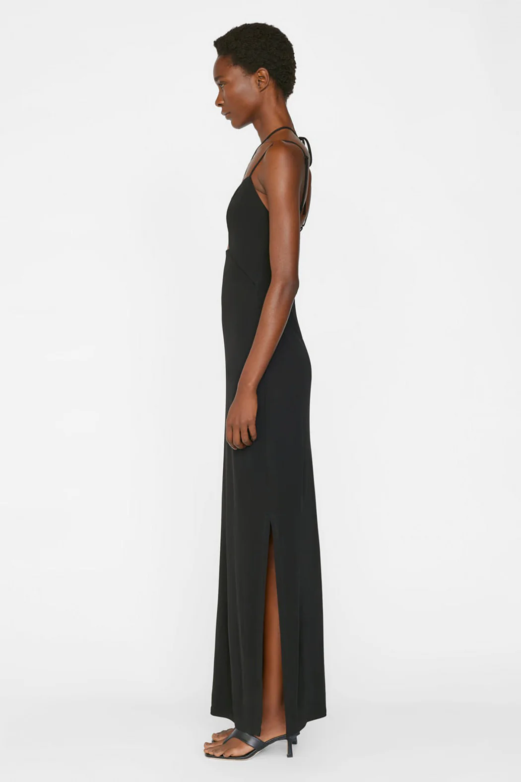 Frame - Strappy Knit Dress in Noir - Image 3