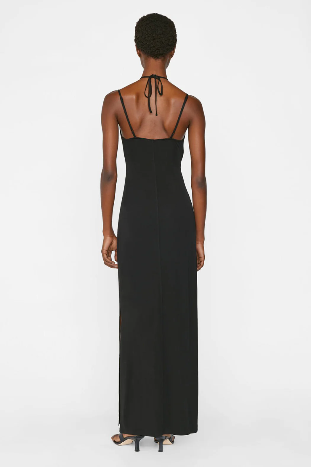 Frame - Strappy Knit Dress in Noir - Image 4