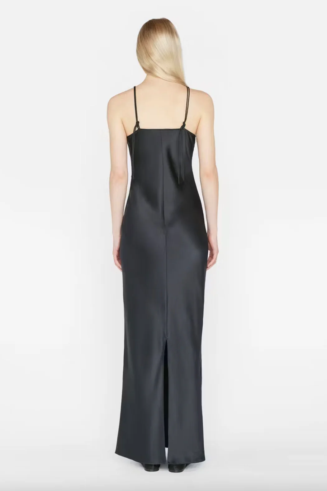 Frame - V-Neck Cami Dress in Noir - Image 5