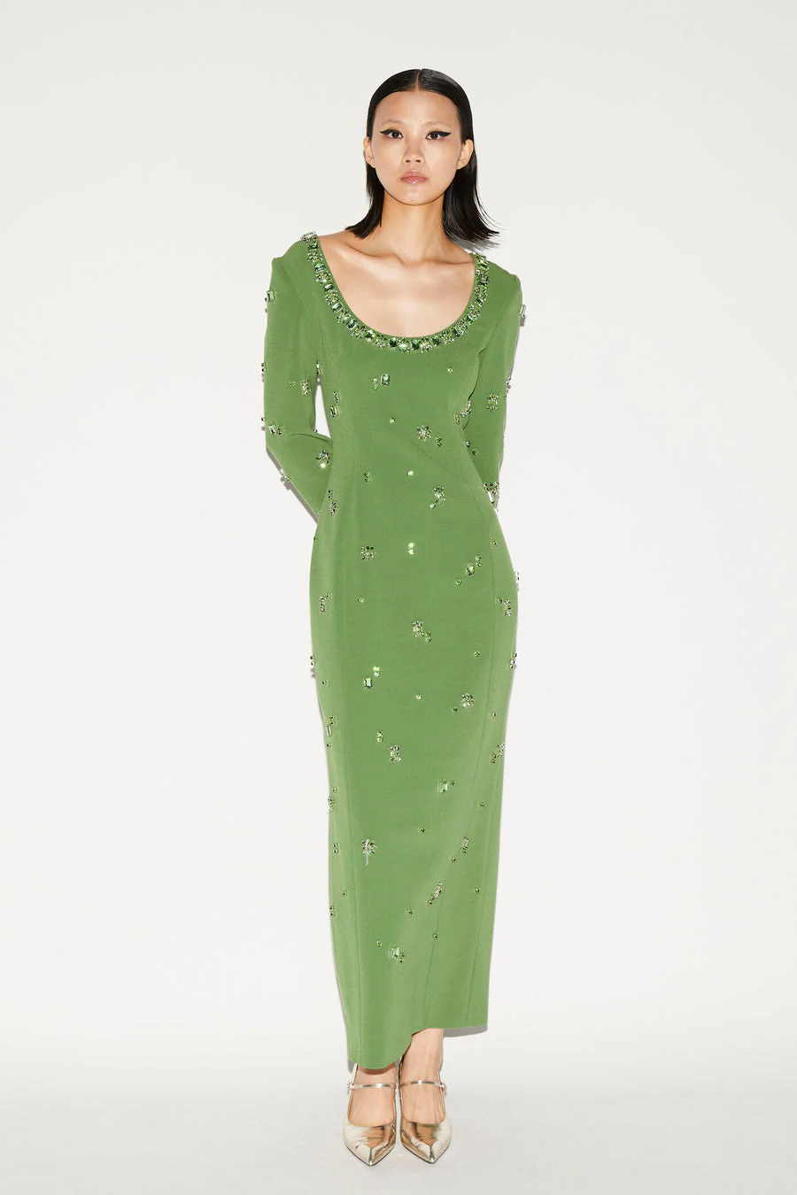 Huishan Zhang - Madelyn Dress in Emerald - Image 3