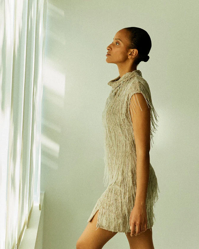 ILTA - Naomi Beaded Fringe Mini Dress - Image 2