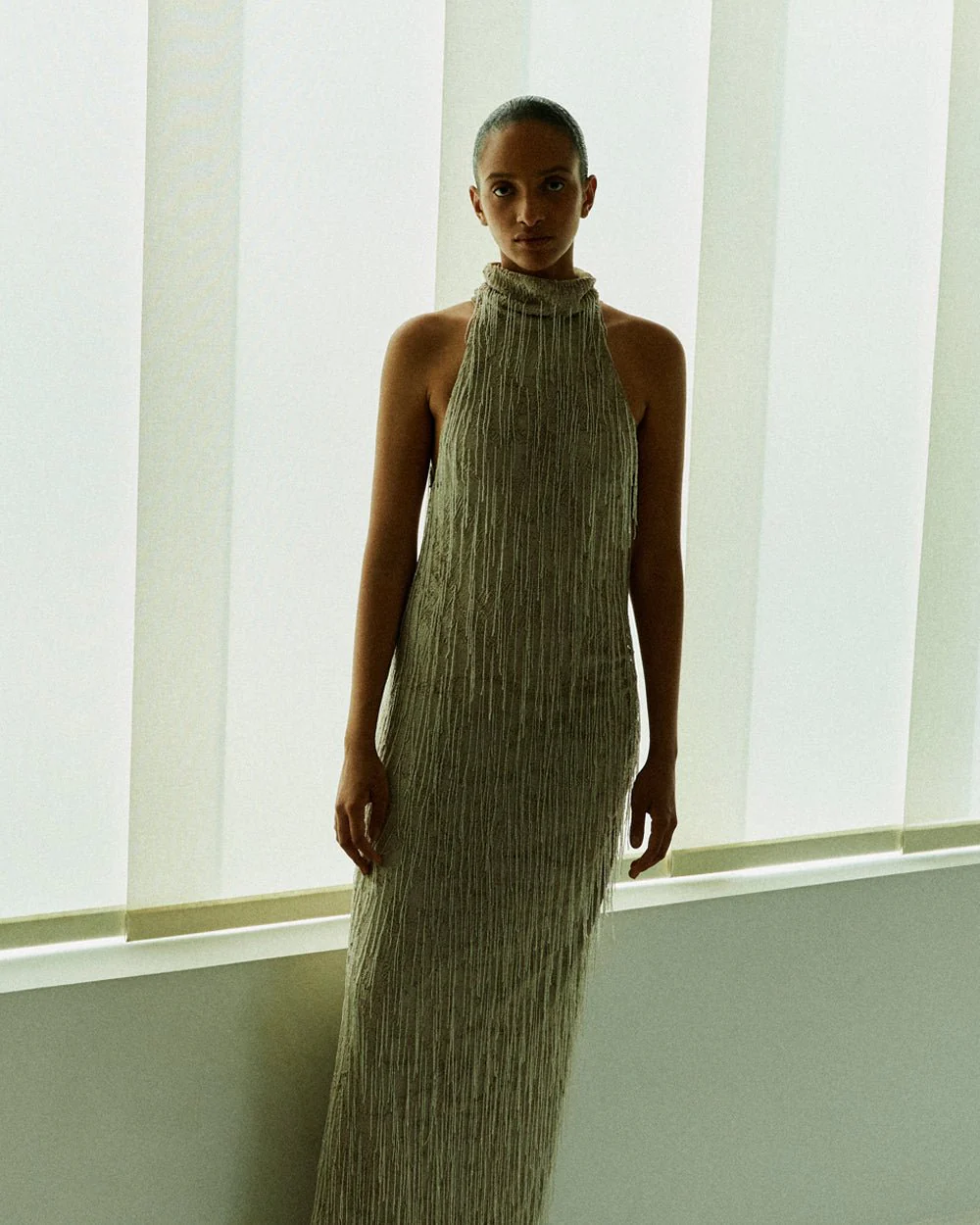 ILTA - Simone Beaded Fringe Gown - Image 3