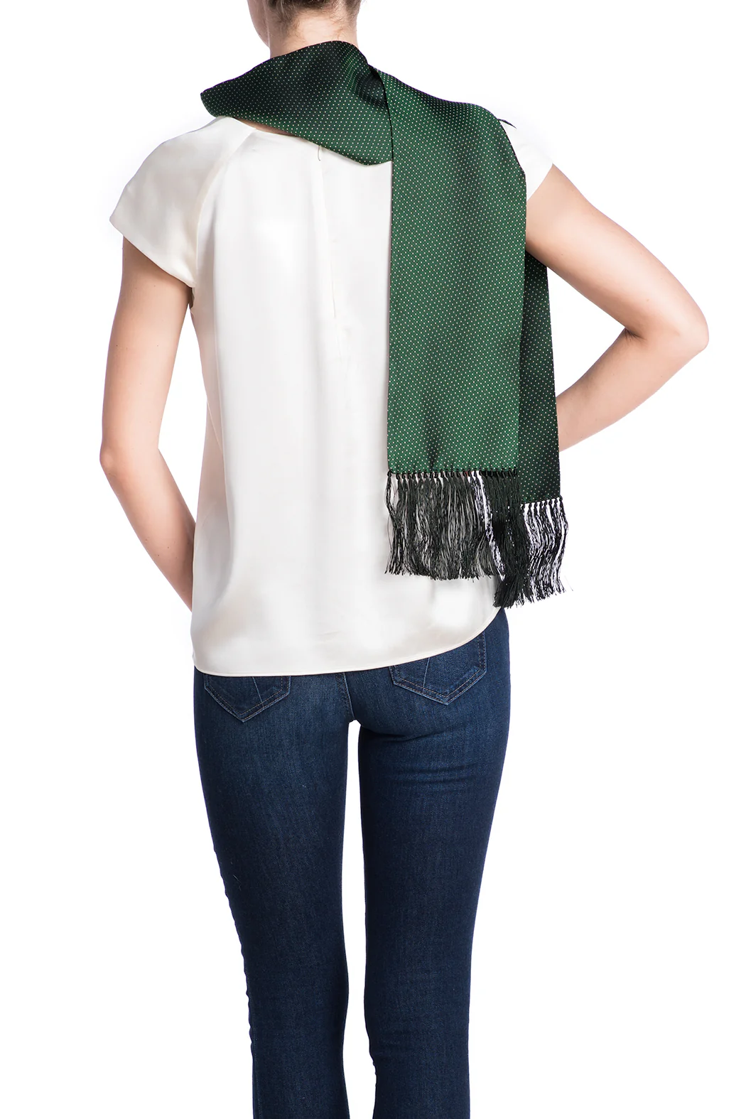 JANE CARR Jacquard Micro Dot Scarf - Image 3