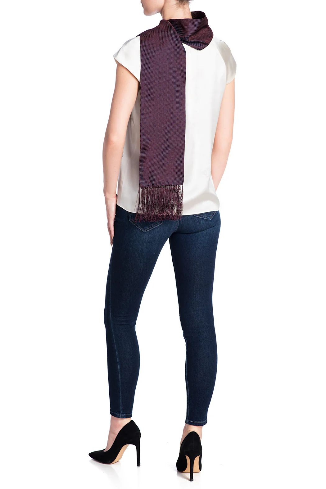 JANE CARR Jacquard Check Scarf - Image 4