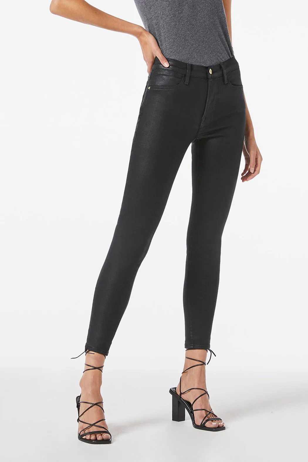 Le High Skinny Coated Noir - Image 3