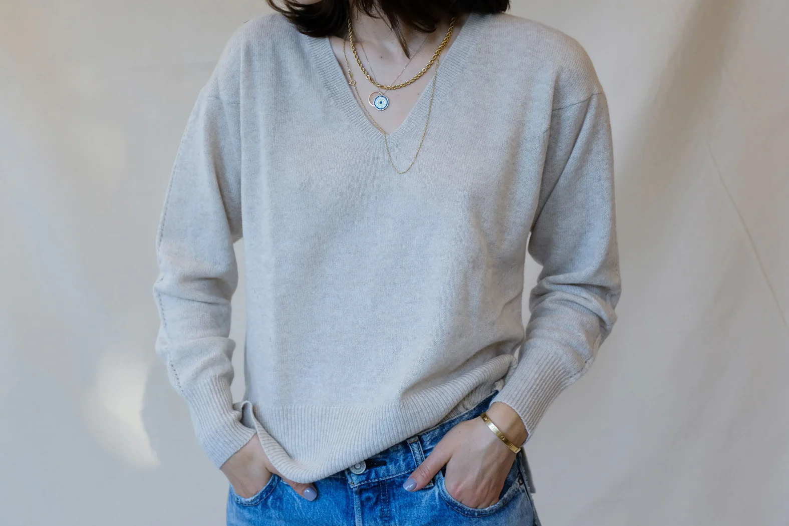 Frame - Le Low Rise V Sweater - Image 3