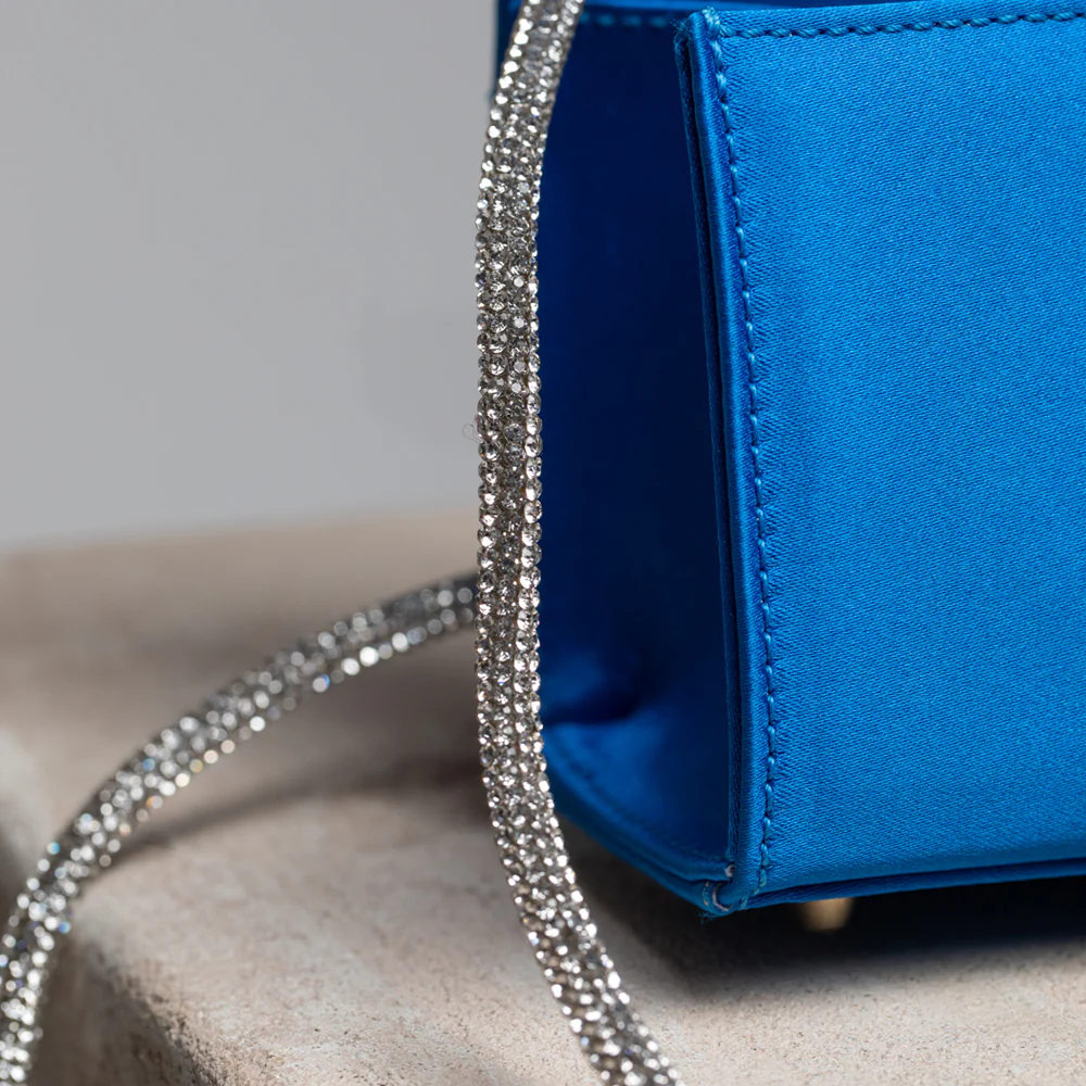 FOLKLORE - MINI LOOP BAG IN RASO NAPOLES ROYAL BLUE - Image 3