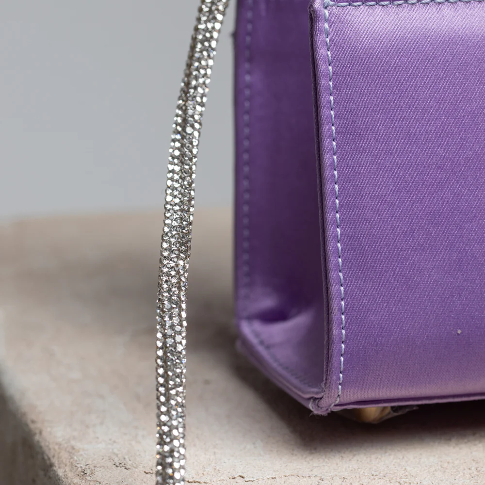 FOLKLORE - MINI LOOP BAG IN RASO NAPOLES LAVENDER - Image 3