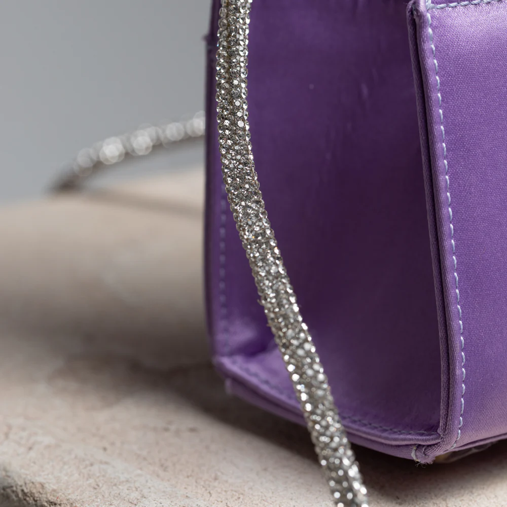 FOLKLORE - MINI LOOP BAG IN RASO NAPOLES LAVENDER - Image 4