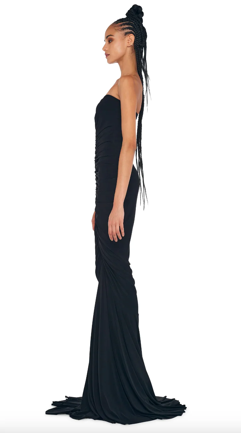 Norma Kamali - Strapless Shirred Front Fishtail Gown - Image 5