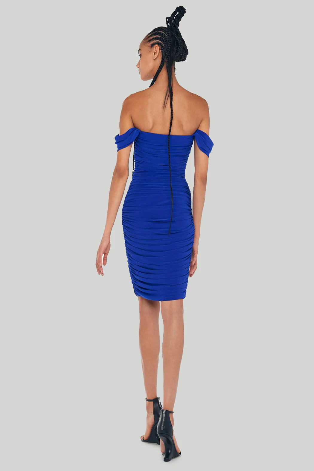 Norma Kamali - Walter Dress with Winglet Sleeves in Electric Blue - Image 5