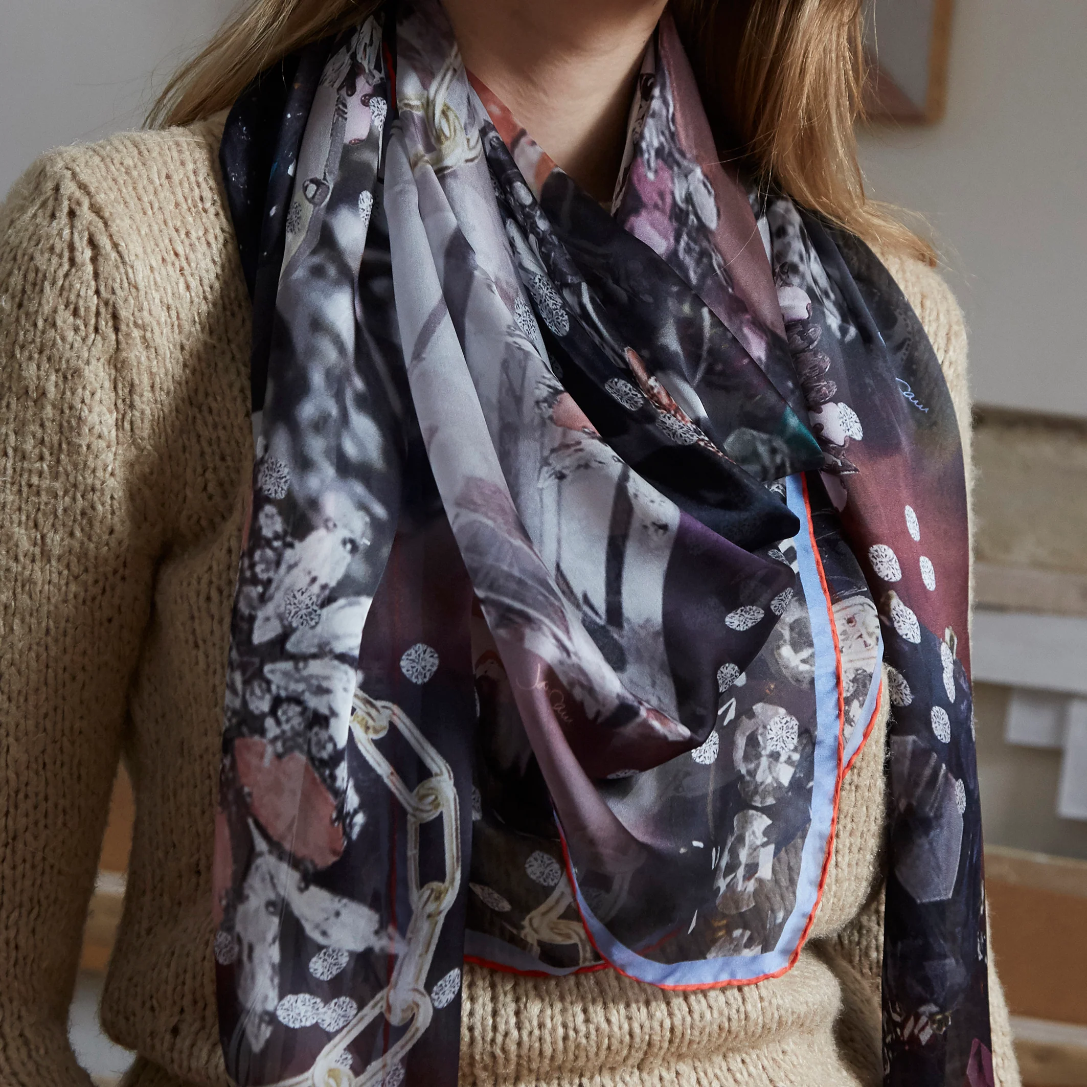 JANE CARR Tresor Square Scarf - Image 5